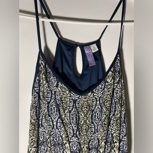 Midi, Sleeveless Floral/Tribal Dress. Sz: S